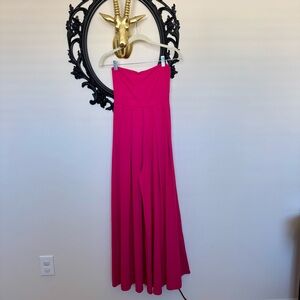 Susana Monaco Vibrant Pink Wide Leg Jumpsuit